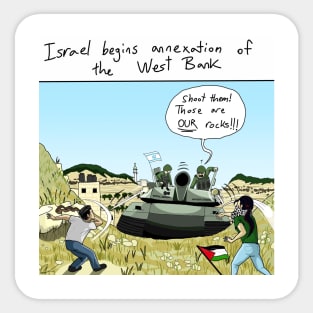 West Bank Annexation Sticker